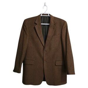 Coppley Cashmere Mink Single Breasted Blazer In Brown Sz 42T (Tall)